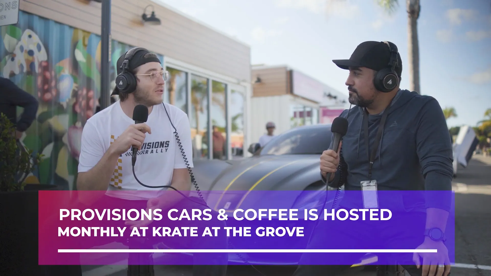 Gabe from Provisions Coffee discussing Cars and Coffee